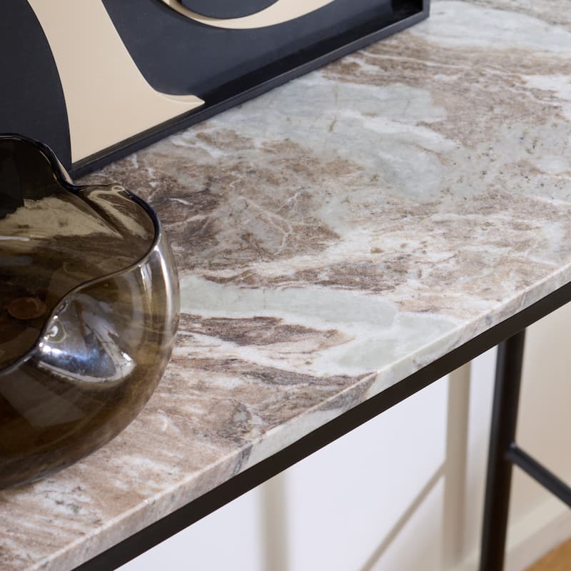 SAFAVIEH Home Frederick Marble Console Table - 40"W x 12"D x 30"H