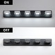 preview thumbnail 7 of 7, LED Modern 5-Light Matte Black Bathroom Vanity Light - Acrylic Over-Mirror Lighting