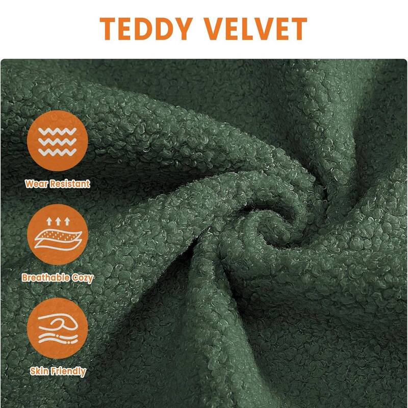 Modern Teddy Fleece Loveseat Sofa, 83" Cloud Couch for Living Room, Apartment, Office, Bedroom