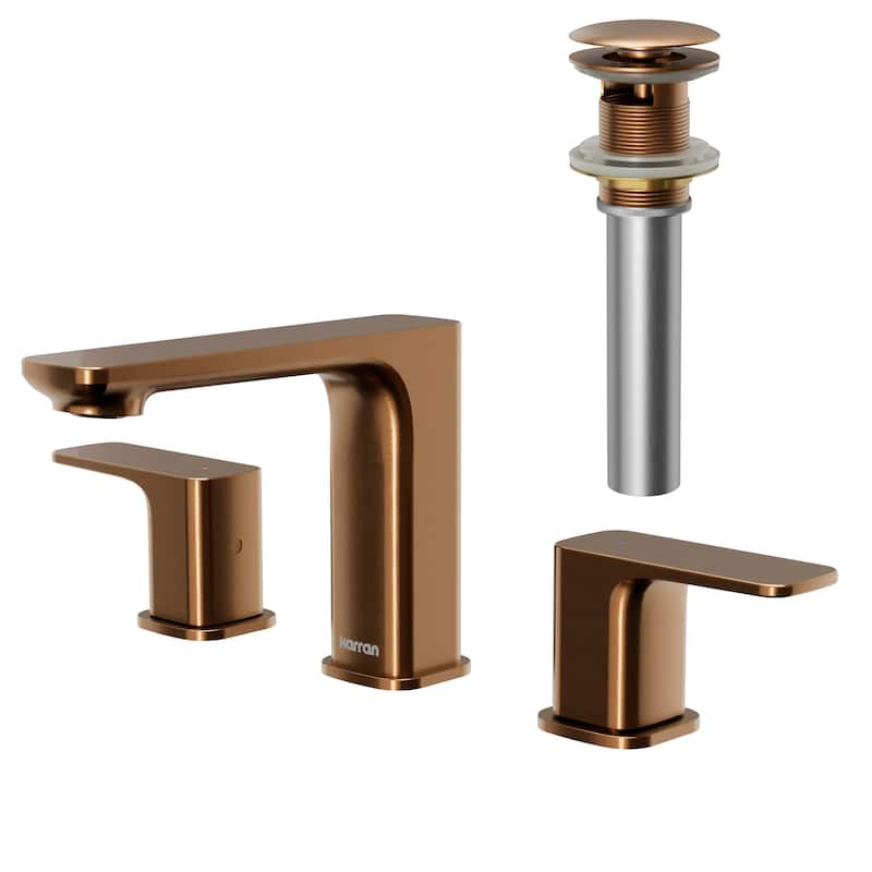 Karran Venda KBF514 2-Handle Three Hole Widespread Bathroom Faucet with Matching Pop-up Drain