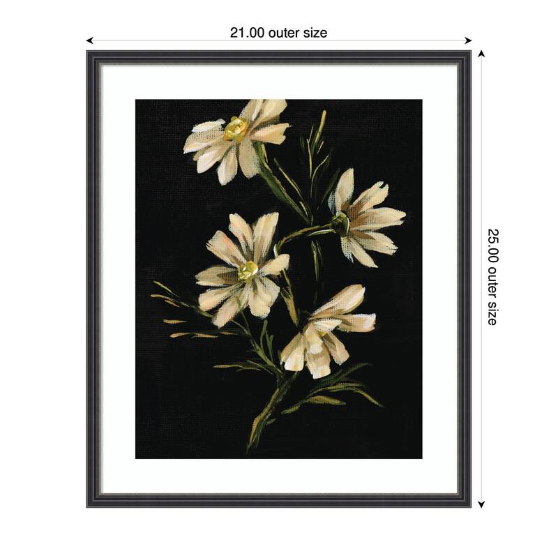 Kate and Laurel Framed Art Moody Floral 4 by Annie Quigley