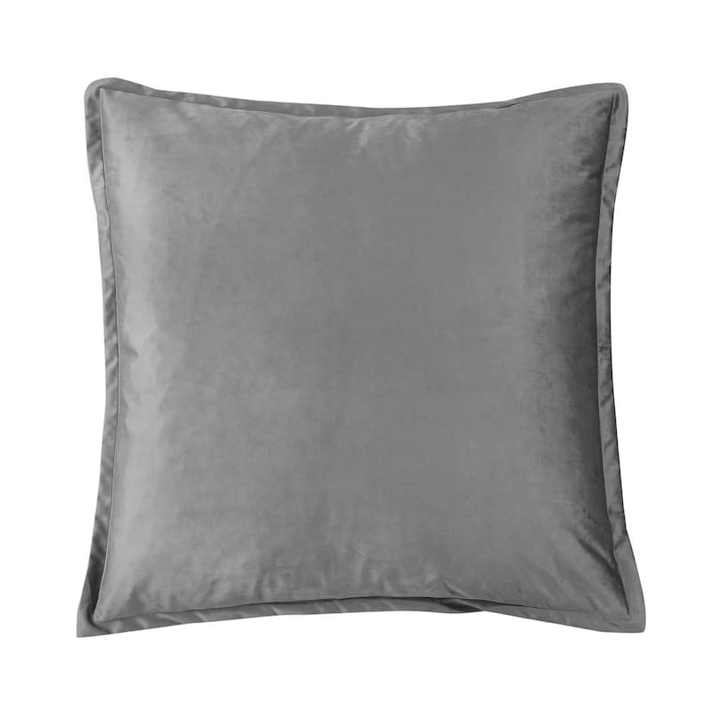 HiEnd Accents Velvet Flanged Euro Sham, 27"x27"