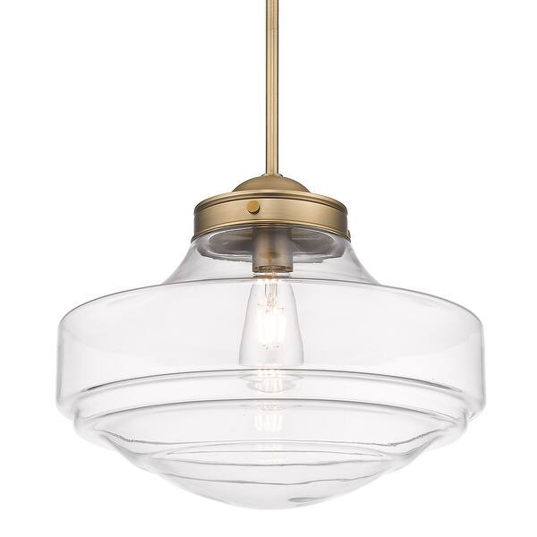 slide 2 of 8, Ingalls Large Pendant Modern Brass with Clear Glass