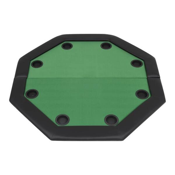 Shop Vidaxl 8 Player Folding Poker Table 2 Fold Octagonal Green