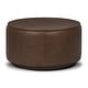 preview thumbnail 32 of 44, Poly & Bark Herve Storage Ottoman - Full Grain Genuine Italian Leather Cocoa Brown