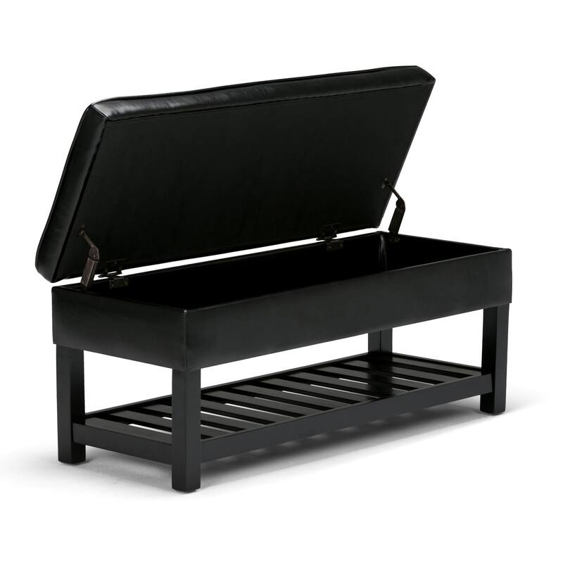 Storage Ottoman Bench with Open Bottom