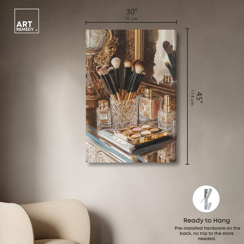 Oranate Makeup Collection Canvas by Art Remedy, Gallery Wrapped