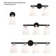 preview thumbnail 15 of 13, Vermont Matte Black and Satin Nickel Bathroom Vanity Lighting Fixture, Etched White Glass Shade, Dimmable, LED Compatible Wall