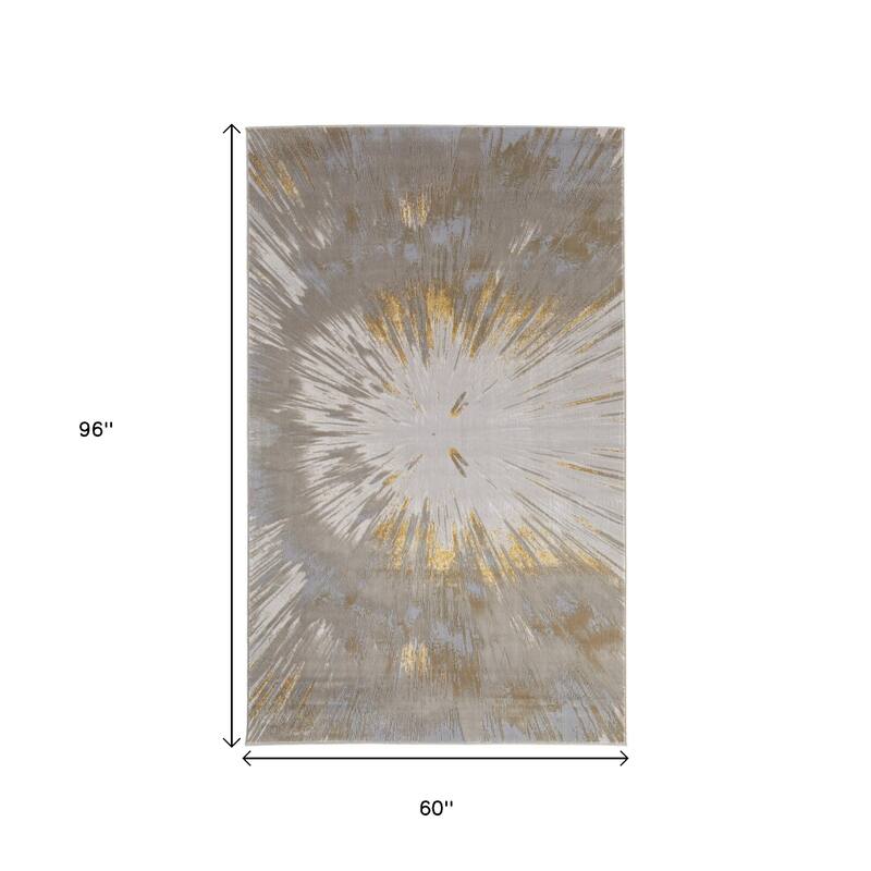 HomeRoots Abstract Bohemian Runner Area Rug