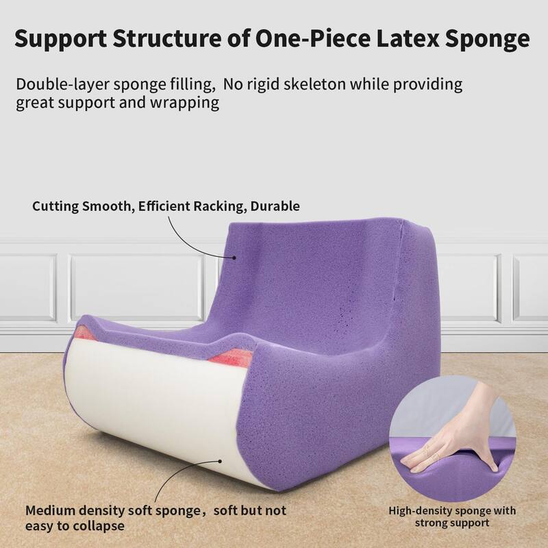 Fireside Chair Single Sofa Teddy Fabric Bean Bag Chair