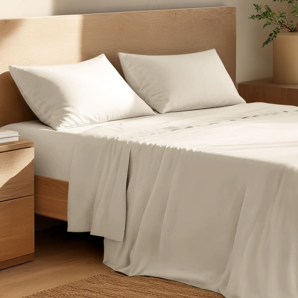 Bare Home Organic Cotton Sheet Set - Crisp Percale Weave