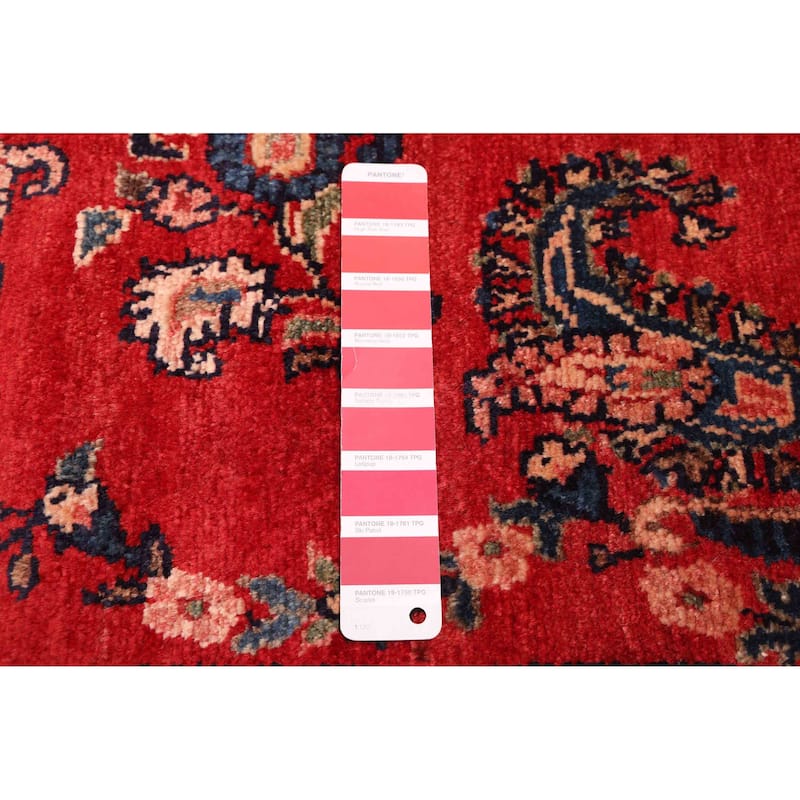 ECARPETGALLERY Hand-knotted Andelz Red Wool Rug - 3'11 x 7'7