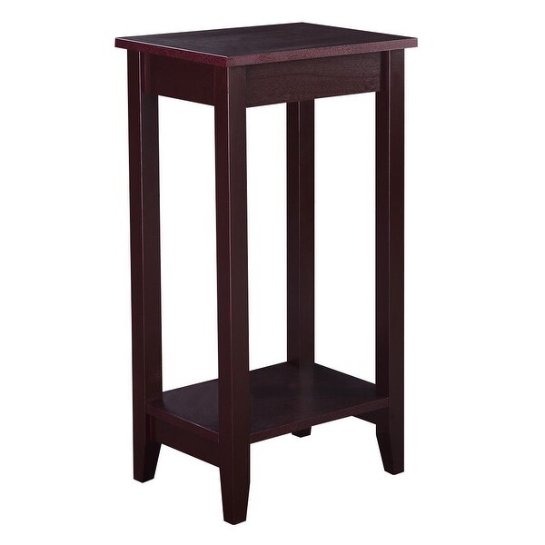 Costway Tall End Table Coffee Stand Night Side Nightstand Accent Furniture Brown (1)