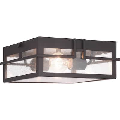 Progress Lighting Boxwood 2 Light 11" Wide Outdoor Flush Mount Square