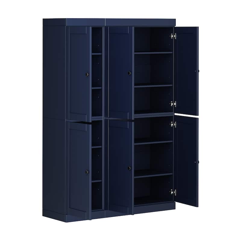 Palace Imports 100% Solid Wood 48.5" Pantry Cabinet with Shaker Doors and Adjustable Shelves