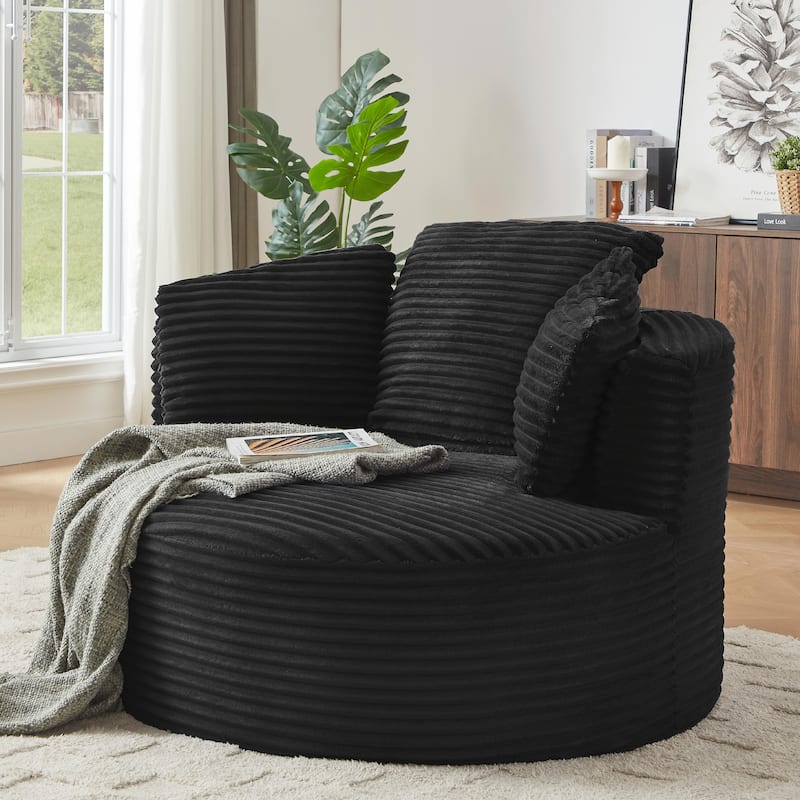 Modern Compressible Lounge Chair - Cushioned Backrest