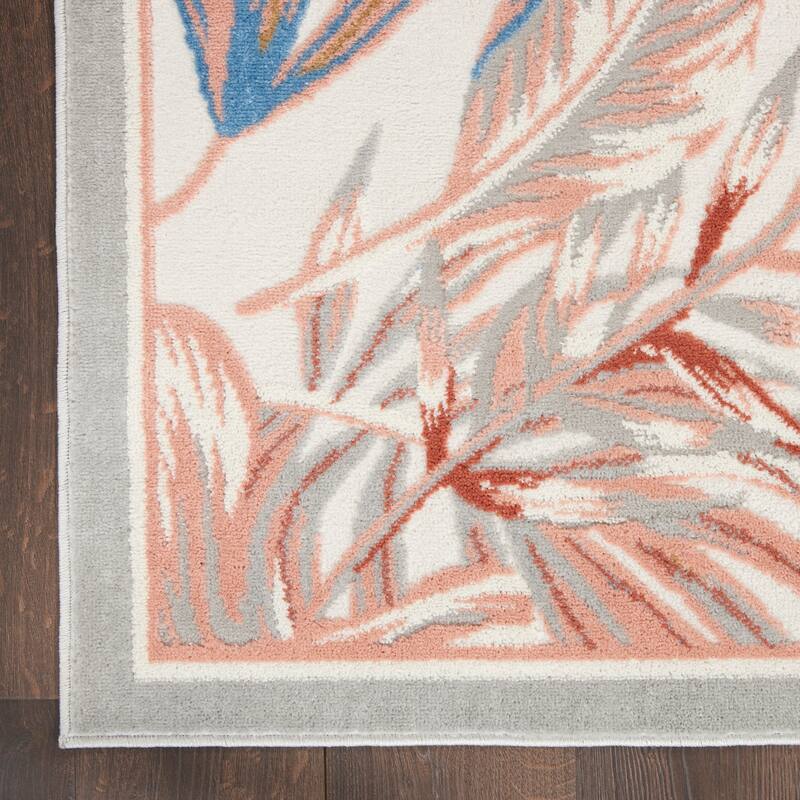 Nourison Pompeii Tropical Bordered Area Rug