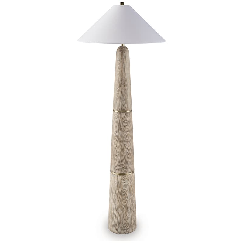 Signature Design by Ashley Gasparleigh Brown/Gold Floor Lamp - 26.13" W x 26.13" D x 67.75" H