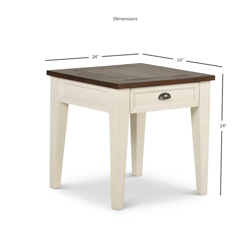 Steve Silver Cottonville Two-tone Side Table with Storage