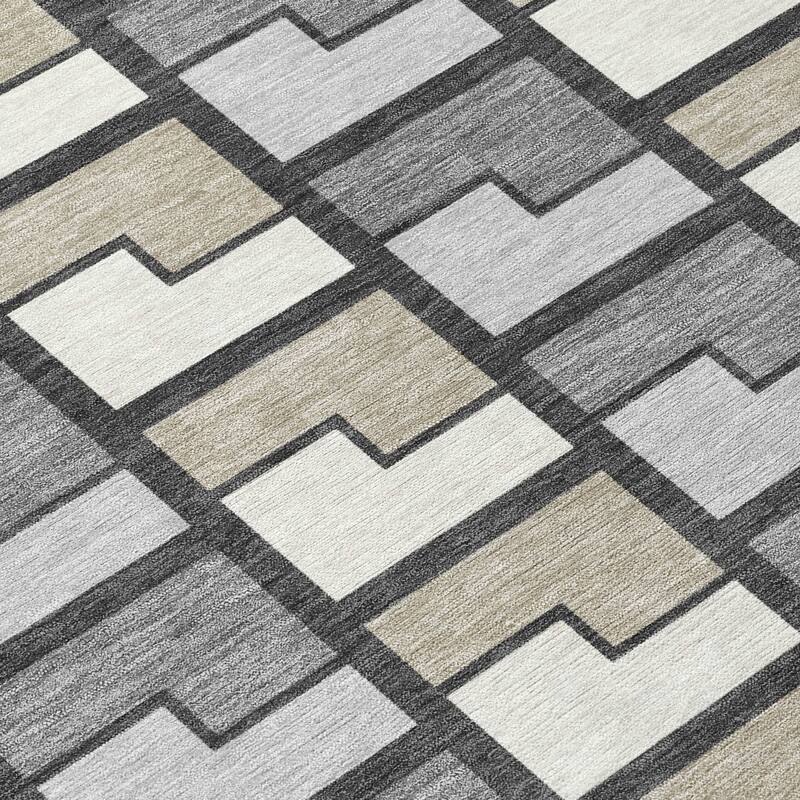 Machine Washable Indoor/ Outdoor Contemporary Kaylee Chantille Rug