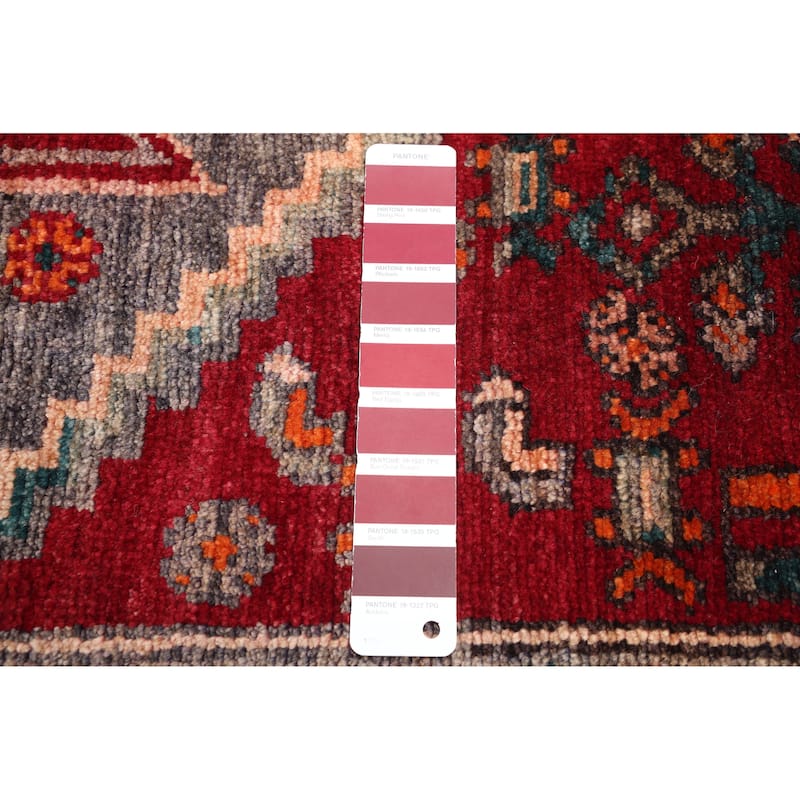 ECARPETGALLERY Hand-knotted Andelz Red Wool Rug - 4'0 x 7'7