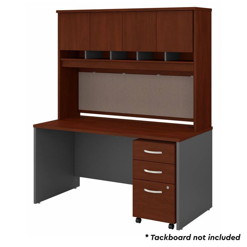 Series C 60W Desk with Hutch and Drawers by Bush Business Furniture