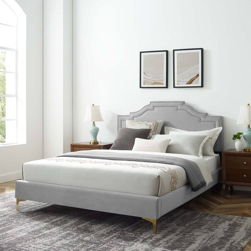 Adelaide Performance Velvet King Platform Bed