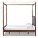 preview thumbnail 4 of 8, Carbon Loft Osoba Modern and Contemporary Platform Canopy Bed-Grey/Walnut Brown