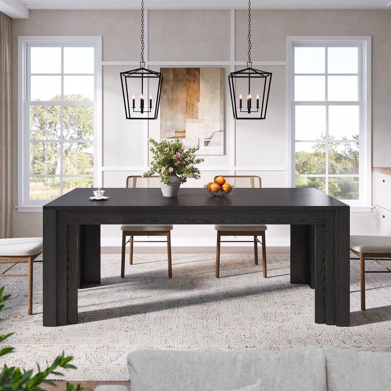 63-Inch Dining Table for 4-6 People, Large Rectangular Kitchen Table