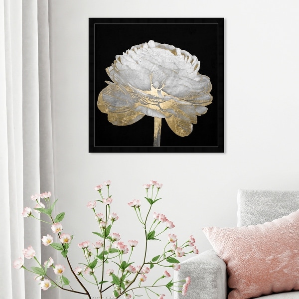 Oliver Gal 'Gold and Light Floral II' Floral and Botanical Framed Wall Art Prints Florals - Black, White. Opens flyout.
