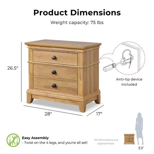 dimension image slide 1 of 3, Furniture of America Wellington Farmhouse Natural Oak 4-Piece Wood Kids Bedroom Set