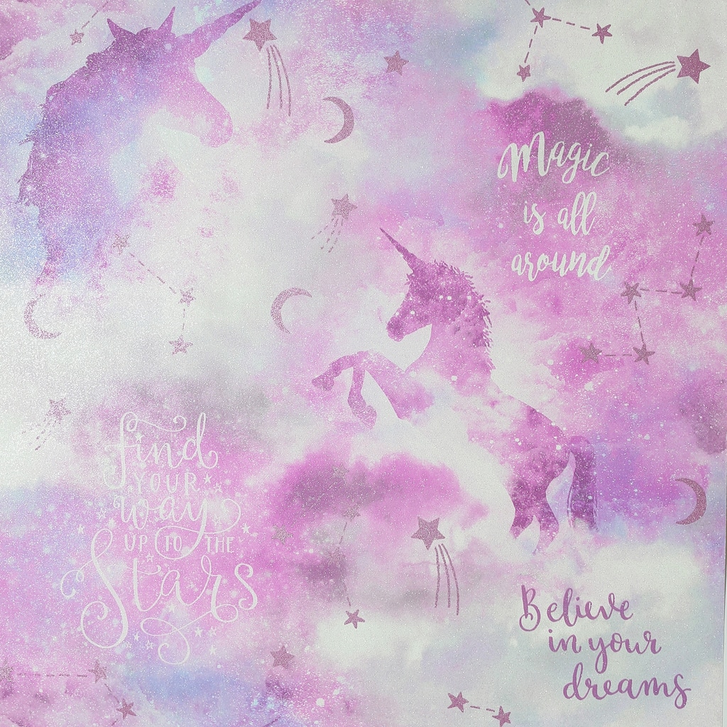 Arthouse Xena Pink Galaxy Unicorn Wallpaper