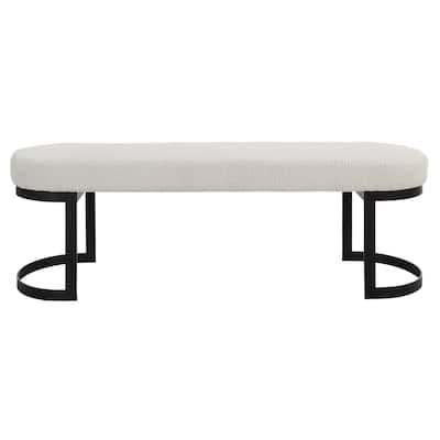 Uttermost Infinity Black Bench - 60"W x 19"H x 16"D
