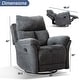 preview thumbnail 7 of 14, Prelife Fabric Manual Overstuffed Nursery Glider Rocking Chairs