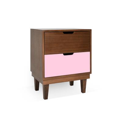Kabano 2-Drawer Walnut Kids Nightstand - Nico & Yeye