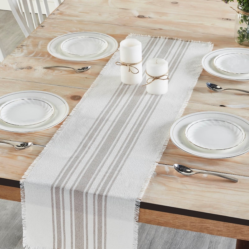 Antique White Stripe Runner