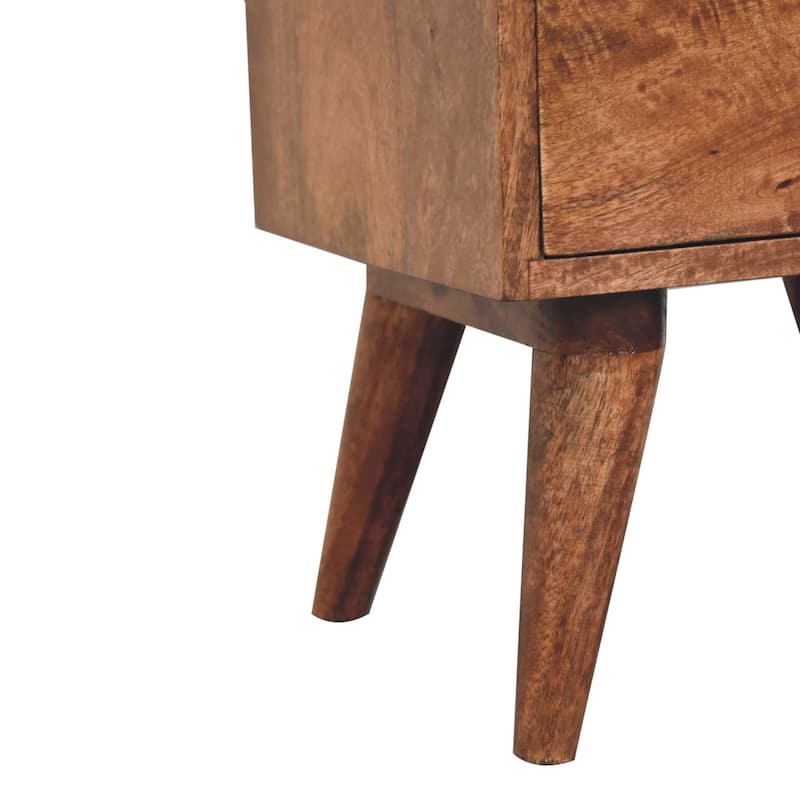 Artisan Furniture Solid Wood Honey Caramel Nordic Style Multi Bedside