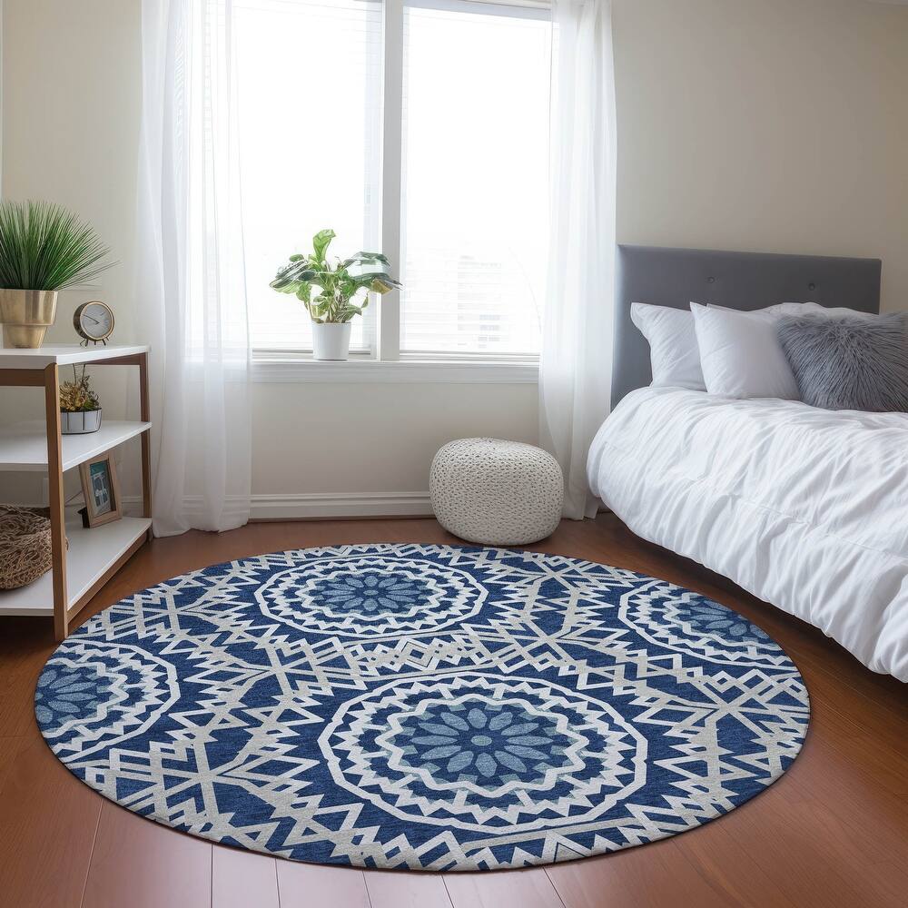 Machine Washable Indoor/ Outdoor Chantille Boho Moroccan Rug