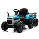 preview thumbnail 83 of 118, Luxury Electric Ride-On Tractor Toy for Children with Remote Control, Trailer, and LED Lights - 3-6 Years