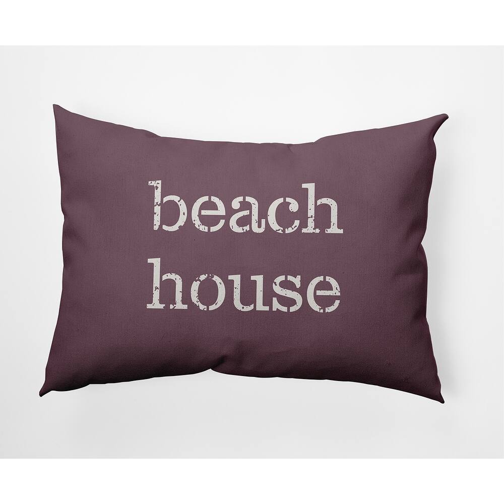 Beach House Nautical Indoor/Outdoor Throw Pillow