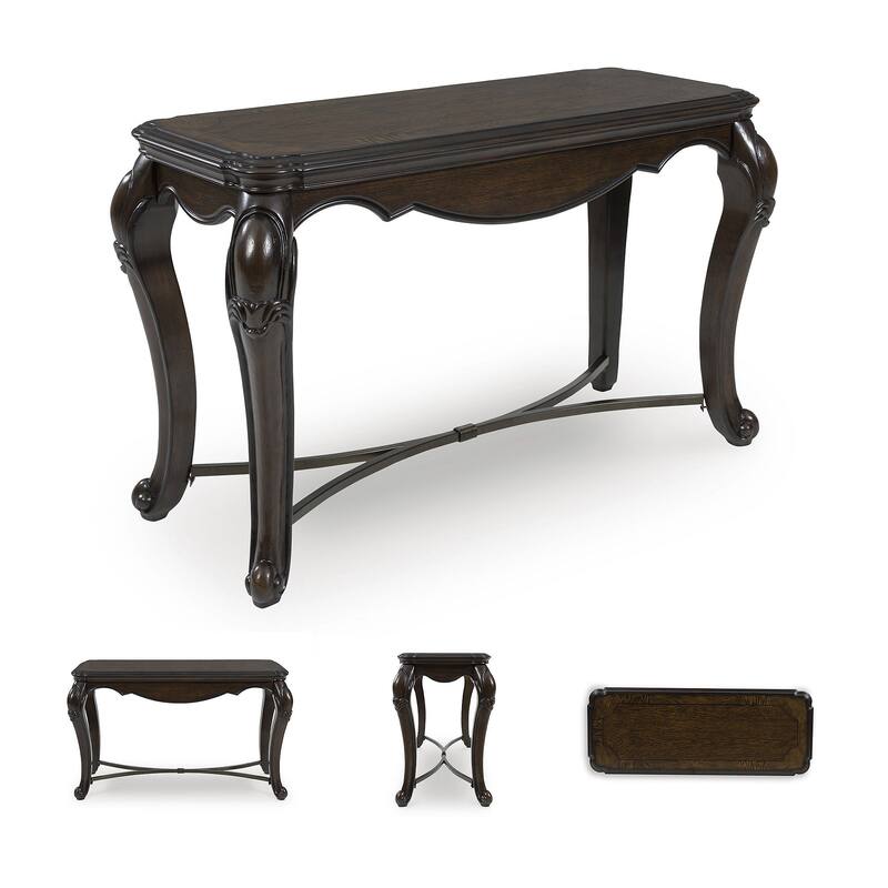 Signature Design by Ashley Maylee Dark Brown Sofa Table - 51" W x 20" D x 30" H