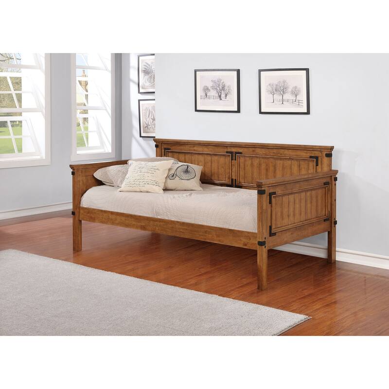 Oakdale Farmhouse Wood Twin Daybed Rustic Honey - Rustic Honey - Twin