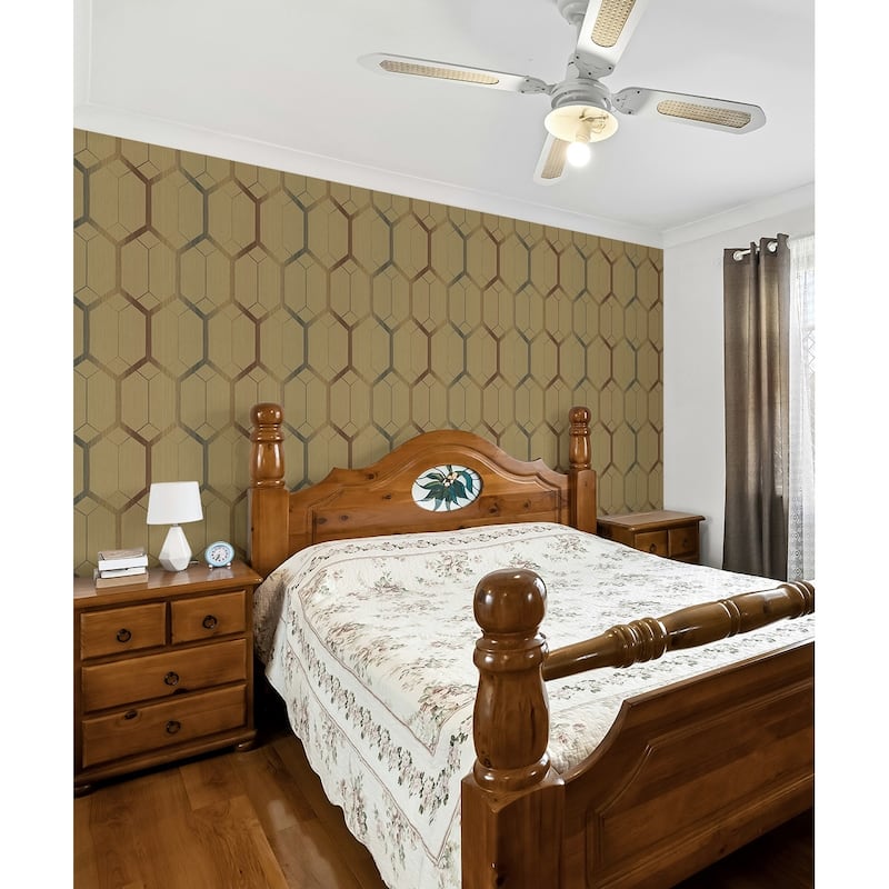 Seabrook Designs Ilenia Ombre Hex Unpasted Wallpaper