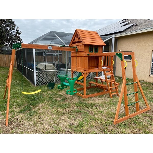 Springboro wooden swing set discount