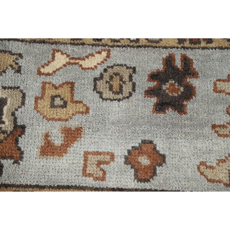 Light Brown Oushak Indian Area Rug Handmade Wool Carpet - 9'2" x 11'10"