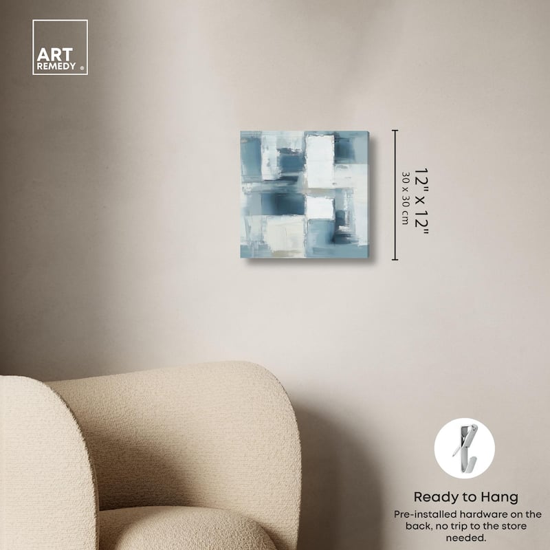 Deconstructed Blue I Canvas by Art Remedy, Gallery Wrapped