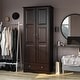 preview thumbnail 5 of 13, Palace Imports 100% Solid Wood Flexible Wardrobe Armoire with Metal or Wooden Knobs Java-Metal Knobs