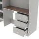 preview thumbnail 17 of 16, Guardrails Loft Bed, Full Size Multifunctional Wood Loft Bed with Desk, Storage Bed Frame with Wardrobe, Drawers, Shelves