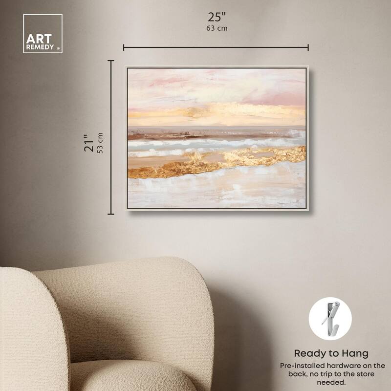 Rose Gold Coast Canvas by Art Remedy