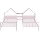preview thumbnail 9 of 13, House Design Double Twin Size Metal Platform Bed with Built-in Nightstand